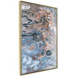 Arkiio Affisch Sienna Blue Marble [Poster] 20x30 Poster